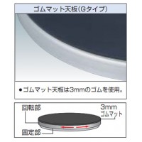 回転台(150kg型・ゴムマット張天板)外径600mm【代引不可・メーカー直送品 車上渡し品】の2枚目