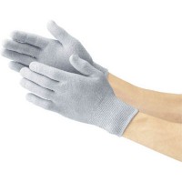 静電気対策用手袋(ノンコート)L グレー(1双価格)の1枚目