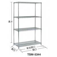 ステンレス製メッシュラック(4段)605×457×1533mmの2枚目