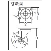 ナイロンキャスターSシリーズ 自在ストッパー付 車輪径125mmの2枚目