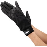 PU薄手手袋(エンボス加工)ブラック Lの1枚目