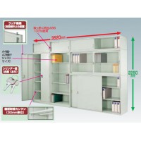 スタンダードスチール戸引違書庫 1760×515×750mm【代引不可・メーカー直送品 車上渡し品】の3枚目