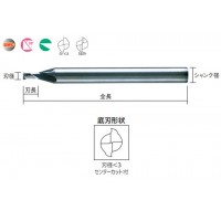 2枚刃超硬エンドミル(S)0.9mmの2枚目