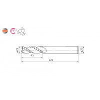 アルミ加工用ラフィングエンドミル(M)の2枚目