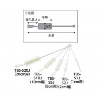 理化学ブラシ 注射器用 山羊毛 スチール柄10cm用 10本入※取寄せ品の2枚目