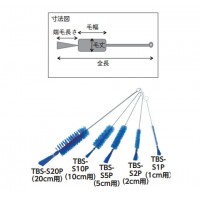 理化学ブラシ 注射器用 PBT毛 ステンレス柄2cm用 10本入※取寄せ品の2枚目