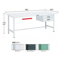 SAE型作業台 900×600×H740 2段引出付※メーカー直送品 車上渡し品の2枚目