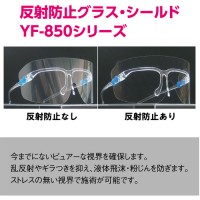 超軽量フェイスシールドグラス L 乱反射やギラつきを抑える YF850L 替えレンズ 計6枚入り セット商品の3枚目