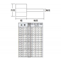 超研削 ナイロン軸付ホイール 80×25×6 #320(5個入) ※取寄品 - 大工道具