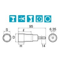 電動ドリル用アルファソケット ※取寄品の2枚目