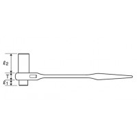超ロングラチェットレンチ(シノ付)17×19mmの2枚目