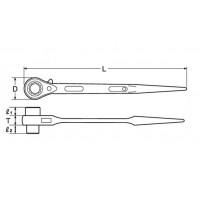 ロングソケットラチェットレンチ(シノ付)14×15mmの2枚目