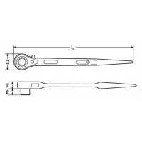 片口ラチェットレンチ(シノ付)35mmの2枚目