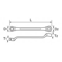 ラチェットメガネレンチ 8×10mmの2枚目