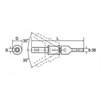 電動ドリル用ユニバーサルジョイント ロングタイプ(差込角6.35mm)の2枚目
