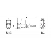 電動ドリル用レースウェイ用ソケット 17mmの2枚目