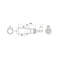 電動ドリル用替軸ソケット 26mm 取寄品の2枚目