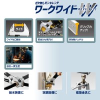 ワークワイド ガタ無モンキレンチ グリップ付き ブラック 25mm 取寄品の3枚目