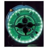 防雨型LEDラインドラム 緑 過負荷漏電保護兼用の1枚目