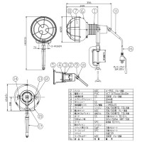 レフ球 投光器 500w AC100V アース付 (取付枠タイプ) 0.3m VCT0.75x3芯 取寄品の2枚目