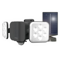 ライテックス ソーラーセンサーライト ハイブリッド LED6.5Wx2灯 フリーアーム式 取寄品の1枚目
