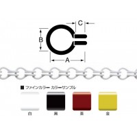 ファインカラーチェイン(鎖)(二重)R-IR12E 15m巻(リール巻)【取寄せ品】の2枚目