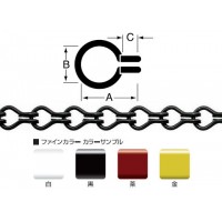 ファインカラーチェイン(鎖)(二重)R-IR16E 15m巻(リール巻)【取寄せ品】の2枚目