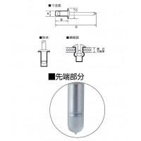 ブラインドリベット 締付可能厚0.5～1.6mm 20本入の2枚目