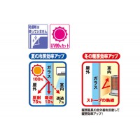 窓飾りシート 省エネミラータイプ 92cm丈×90cm巻 シルバー ※取寄品の2枚目