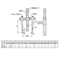 スライド式超薄爪ギヤープーラ 取寄品の2枚目