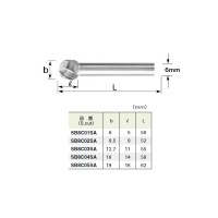 スーパー超硬バー シャンク径6mm 球型 全長62×刃径19×刃長16mm 取寄品の2枚目