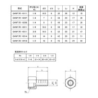 内ネジホースニップル GHNF(R)-0211 1/4x10.5 RoHS指令対応品 取寄品の4枚目