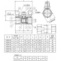 ステンレス製ウィングバルブ クラス600 SUS316相当品 ネジ(Rc)3/8の2枚目