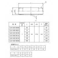 ステンレス製ねじ込継手 両長ニップルSch40 ネジ(R×L)1”×50の2枚目