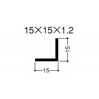 アングル 15×15×1.2 1.82m ホワイト 1箱200本価格の2枚目