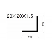 アングル 20×20×1.5 1.82m ホワイト 1箱100本価格の2枚目