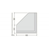 破風納めフリータイプ DHE600 600×600mm ブラウンS 1箱2枚価格の2枚目