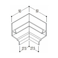 樹脂系バスパネル部材 水切2型用入隅 ゾウゲ色 1箱5個価格の2枚目