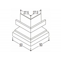 樹脂系バスパネル部材 水切2型用出隅 ミディアムブラウン 1箱5個価格の2枚目