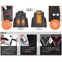 速暖 ヒートベストEX (Mサイズ) 黒色 服のみ 取寄品の3枚目