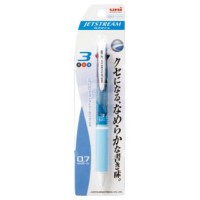 油性ボールペン 3色 0.7mm SXE3-400-07 1P 水色 【10パックセット】 取寄品の1枚目