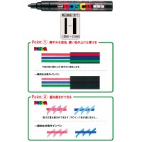 サインペン ポスカ 1.8～2.5mm PC-5M 銀 取寄品の2枚目