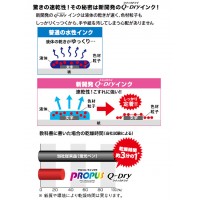 サインペン PROPUS Q-DRY 0.6mm/4.0mm PUS-138T イエロー 【10本セット】 取寄品の3枚目