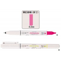 サインペン プロマーク 蛍光ペン+ボールペン PB-105T 桃 【10本セット】 取寄品の2枚目
