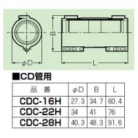 半割れカップリング CD単層波付管16用 (100個価格)の2枚目