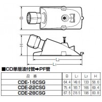 エンドカップリング(Gタイプ・スクリュー釘付)CD単層波付管16⇒PF管16 (10個価格)の2枚目