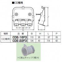 F・ころトリオ(スクリュー釘付)CD単層波付管16・3連用 (10個価格)の2枚目