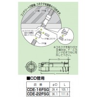 断熱材用F・ころエンド(Gタイプ)CD単層波付管16用 (10個価格)の2枚目