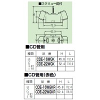 送りエンド(Gタイプ・スクリュー釘付)CD単層波付管22用 (10個価格)の2枚目