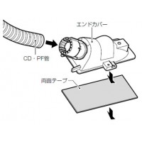 PC板用エンドカバー(Gタイプ・コンパクト型)CD単層波付管16用 (10個価格)の3枚目